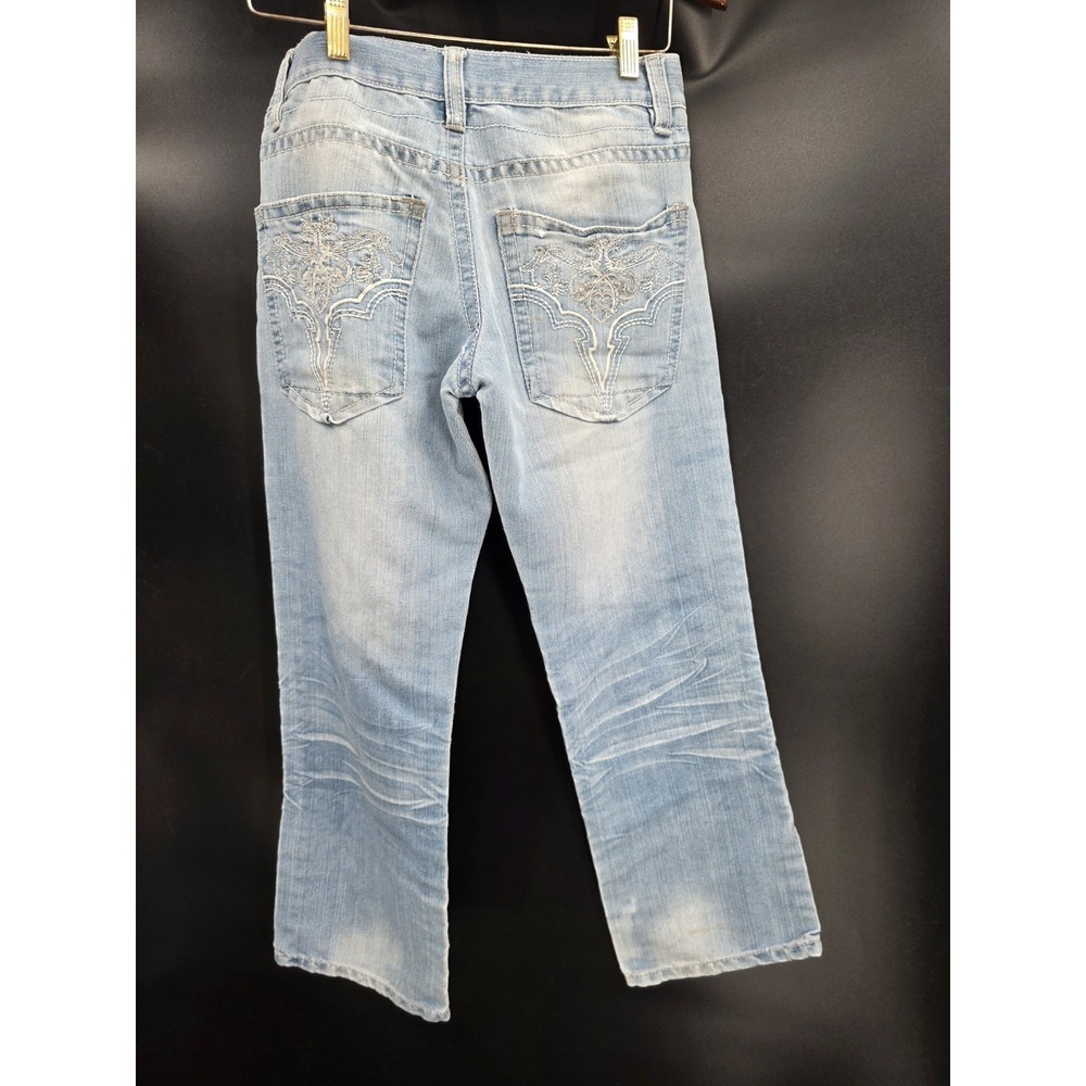 Avirex Light Blue Straight Men’s Jeans with Embroidered Back Pockets